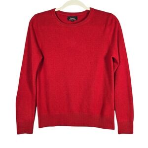 Quince Mongolian Cashmere Crewneck Sweater Womens S Varsity Red LB78617 Luxury